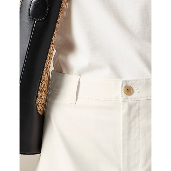 J Crew Barrel Leg Pants 30 10 NWT Black Trousers Linen Cotton CK354 J.Crew - Picture 2 of 8